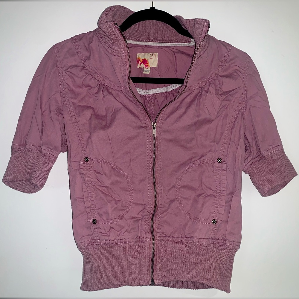 Y2K FOREVER 21 Cropped Bomber Jacket ❥